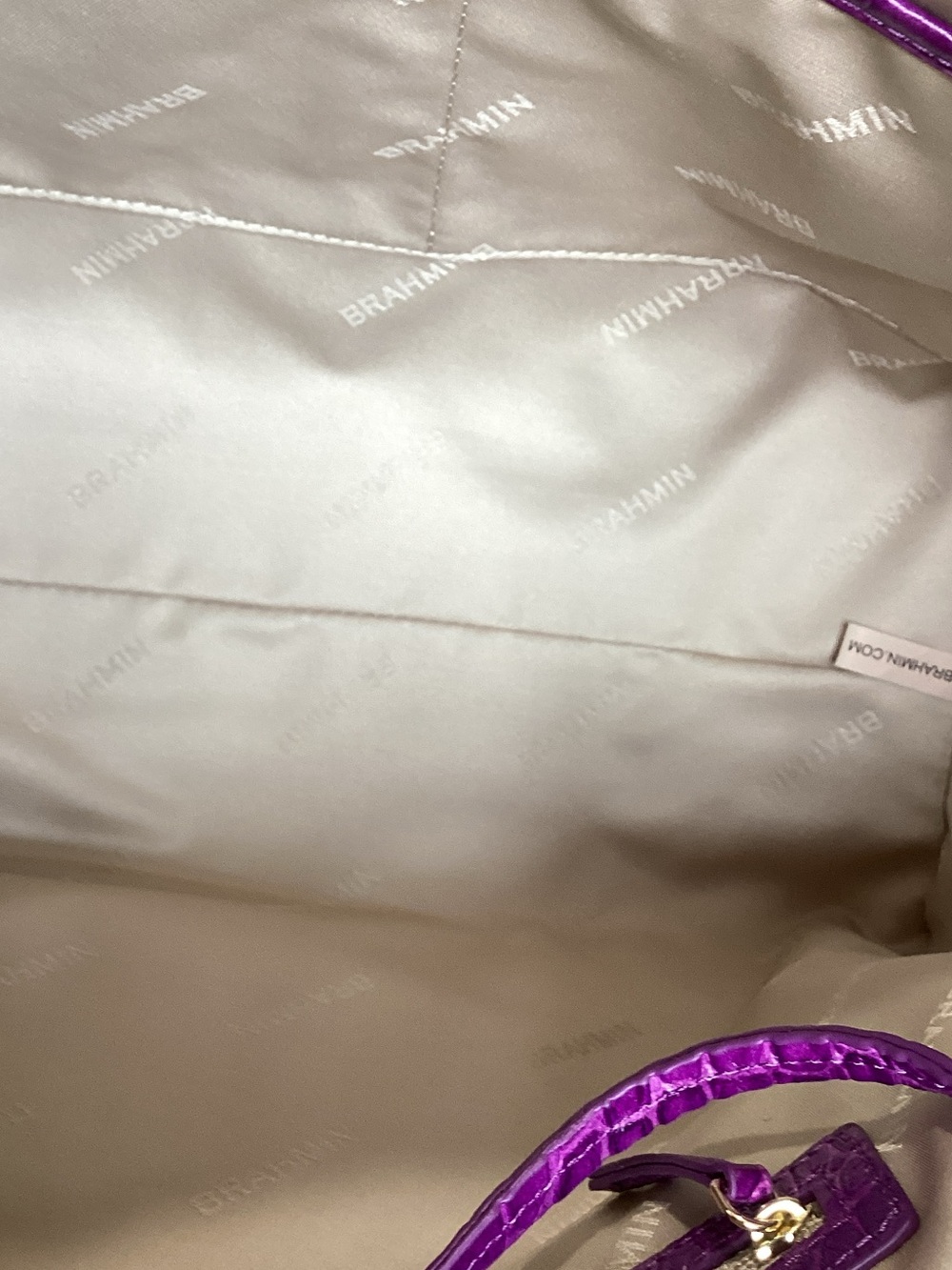 Brahmin Mona Purple Alba Leather Tote - Picture 4 of 7